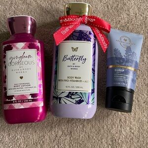 Bath & Body Works Body Wash Gingham Gorgeous lotion lavender sleep cream